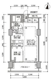 東雲キャナルコートCODAN 17-416 間取り図
