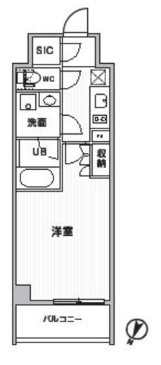 シーズンフラッツ新大塚 605 間取り図