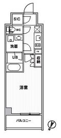 シーズンフラッツ新大塚 605 間取り図