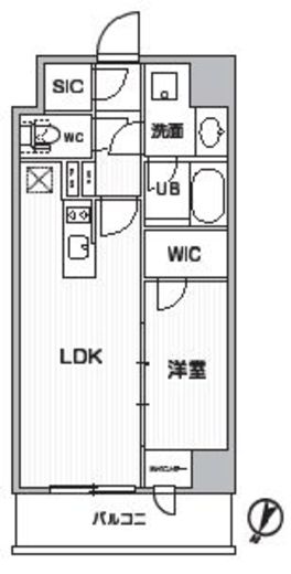 シーズンフラッツ新大塚 104 間取り図