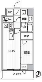 シーズンフラッツ新大塚 104 間取り図