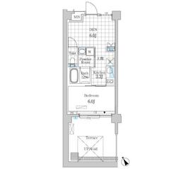 ガーデン原宿 101 間取り図