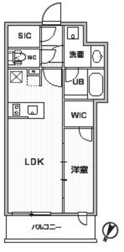 シーズンフラッツ新大塚 409 間取り図