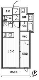 シーズンフラッツ新大塚 409 間取り図