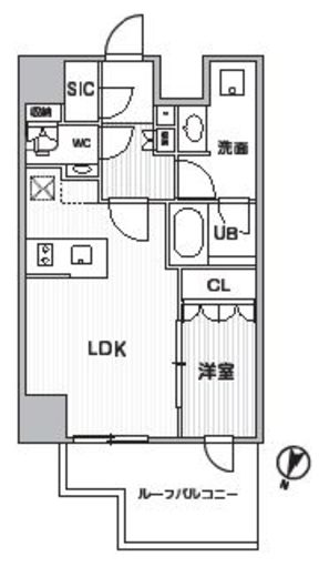 シーズンフラッツ新大塚 703 間取り図