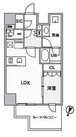シーズンフラッツ新大塚 703 間取り図