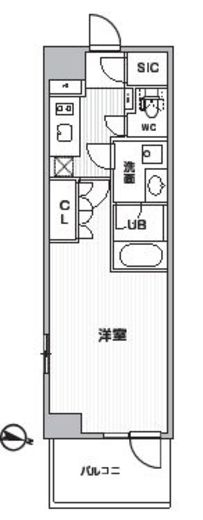 シーズンフラッツ新大塚 801 間取り図