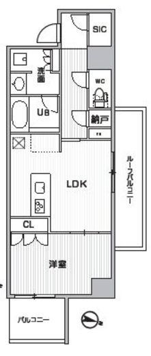 シーズンフラッツ新大塚 802 間取り図
