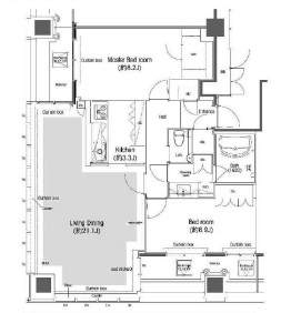 品川グラスレジデンス 1704 間取り図