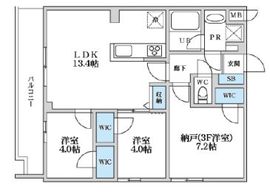 S-RESIDENCE富士見ヶ丘afford (エスレジデンスフジミガオカアフォード) 303 間取り図