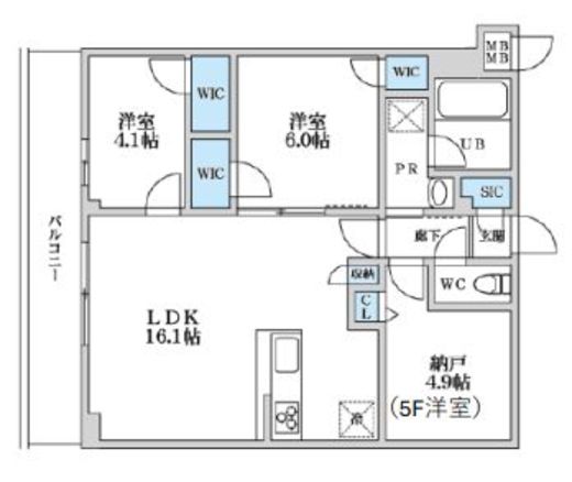 S-RESIDENCE富士見ヶ丘afford (エスレジデンスフジミガオカアフォード) 502 間取り図