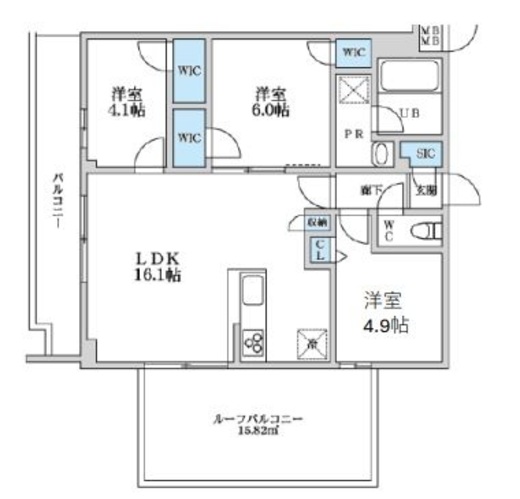 S-RESIDENCE富士見ヶ丘afford (エスレジデンスフジミガオカアフォード) 402 間取り図