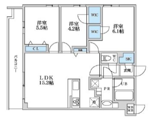 S-RESIDENCE富士見ヶ丘afford (エスレジデンスフジミガオカアフォード) 401 間取り図