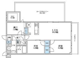 S-RESIDENCE富士見ヶ丘afford (エスレジデンスフジミガオカアフォード) 404 間取り図