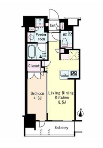 フレンシア椎名町 402 間取り図