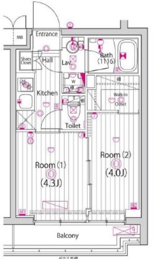 ガーラ練馬グランドステージ 4階 間取り図