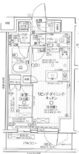 デュオステージ立川曙町 6階 間取り図