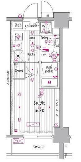 グランド・ガーラ桜木町駅前 11階 間取り図