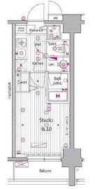 グランド・ガーラ桜木町駅前 11階 間取り図