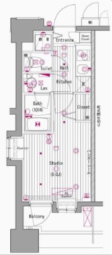 グランド・ガーラ横濱元町 7階 間取り図
