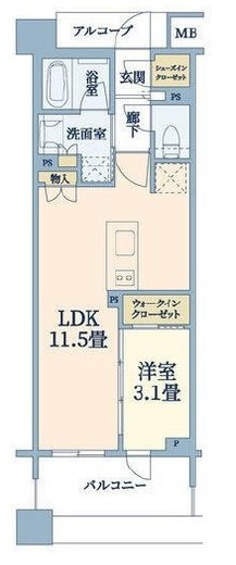 リビオレゾン横浜鶴見ステーションサイト 10階 間取り図