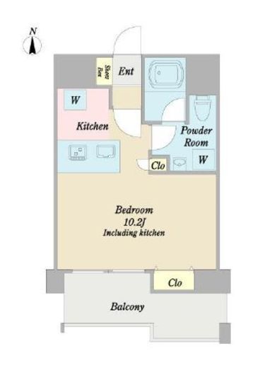 プレール・ドゥーク横濱山下町 5階 間取り図