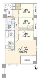 ファミールスクエア中野坂上 3階 間取り図