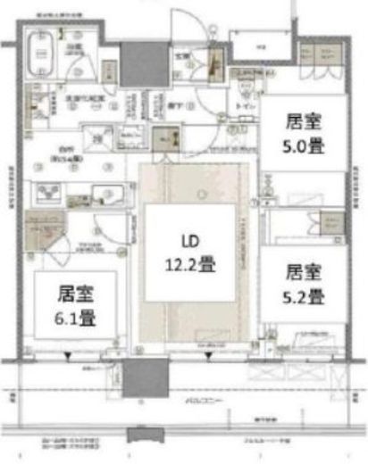 プラウドタワー武蔵小杉 31階 間取り図