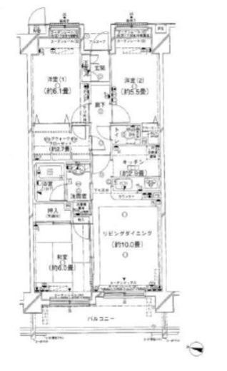 クレストフォルム東京グランイースト 6階 間取り図