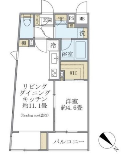 COMPOSITE大井町HILLTOP 402 間取り図