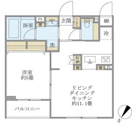 COMPOSITE大井町HILLTOP 404 間取り図