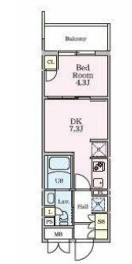 リビオメゾン大岡山 307 間取り図