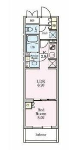 リビオメゾン大岡山 304 間取り図
