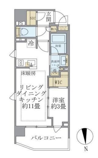 ブリリア目黒大橋 5階 間取り図
