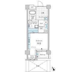 ガーデン原宿 203 間取り図