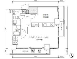 パークキューブ愛宕山タワー 2703 間取り図