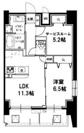 メゾンドアーク南大井 1106 間取り図