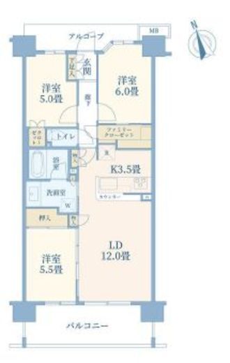 ローレルコート練馬新桜台 4階 間取り図