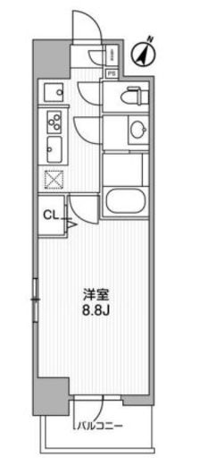ROOTs Yokohama Yoshinocho (ルーツ横浜吉野町) 201 間取り図