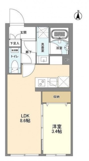 ウェルスクエア森下Ⅱ 502 間取り図
