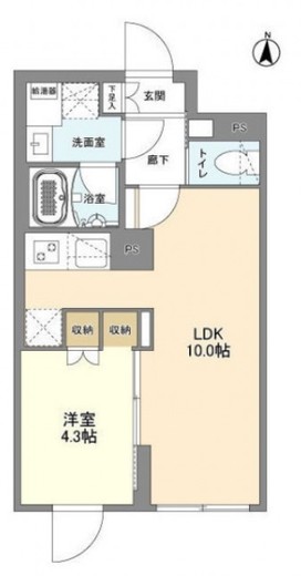 ウェルスクエア森下Ⅱ 201 間取り図