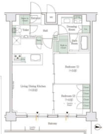 ONE ROOF RESIDENCE KAMEIDO (ワンルーフレジデンス亀戸) 707 間取り図