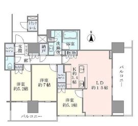 ブリリアタワー池袋 43階 間取り図