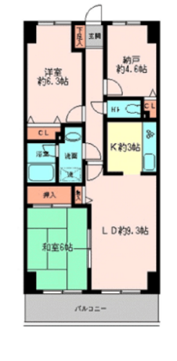 ガーデンシティ金沢文庫 1102 間取り図