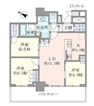 ブリリア有明シティタワー 3階 間取り図