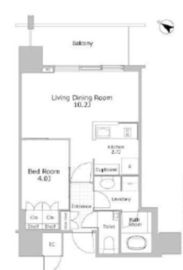 THE ROPPONGI TOKYO CLUB RESIDENCE 14階 間取り図