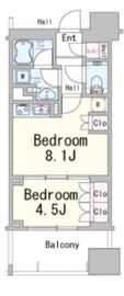 シティタワー銀座東 9階 間取り図