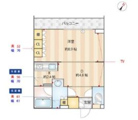 レジデンシャルスター白山シーズンテラス 3階 間取り図