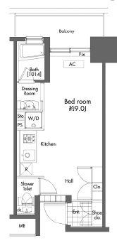 プライムアーバン初台 1010 間取り図