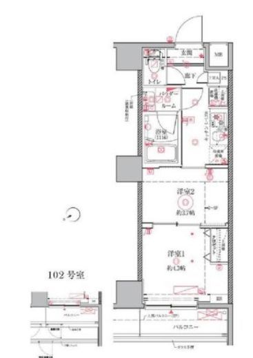 クレイシア門前仲町ザ・レジデンス 1階 間取り図